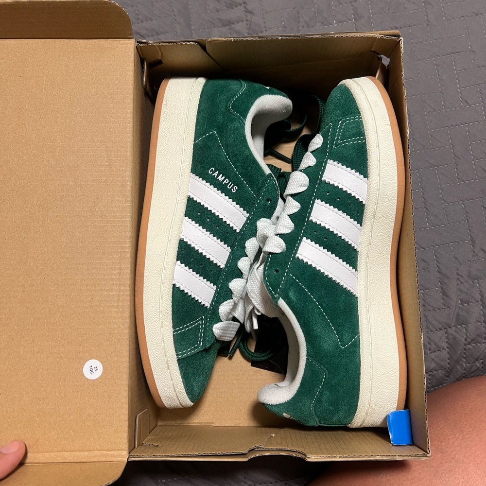 Adidas Campus Green Suede Sneakers